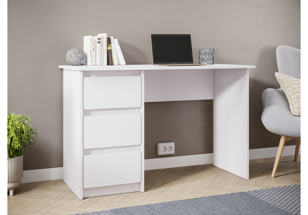 фото письменный стол woodville айден белый 528270 | 220svet.ru