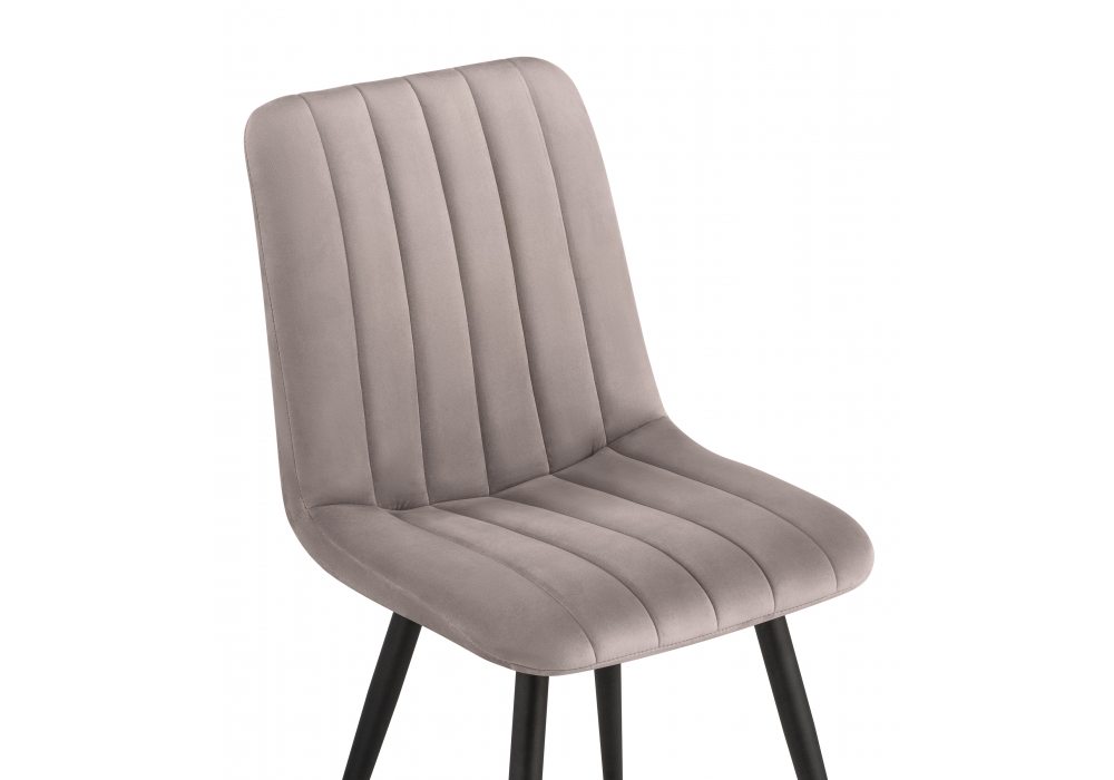 фото стул на металлокаркасе woodville дани латте велюр/ черный 572104 | 220svet.ru