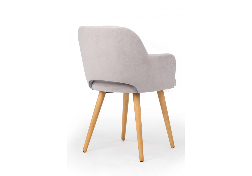 фото стул деревянный вращающийся woodville эолин 360 светло-серый (glory 36) / светлое дерево 631730 | 220svet.ru