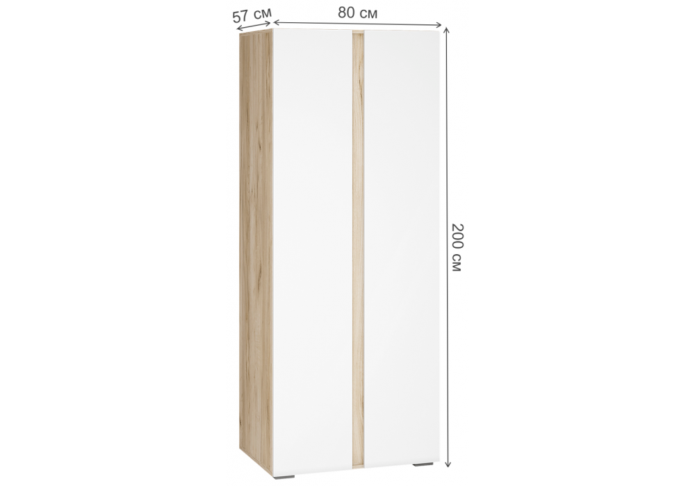 фото шкаф woodville алетра дуб крафт серый / глянец белый 580876 | 220svet.ru