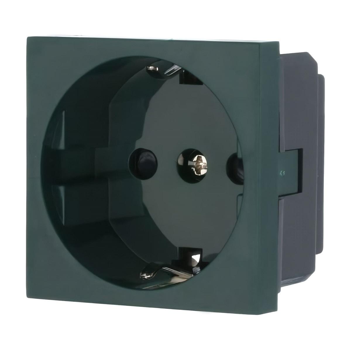 фото розетка lk studio с з/к, со шторками (зеленый) lk45 ( для выделения чиcтого питания сети) 851119 | 220svet.ru