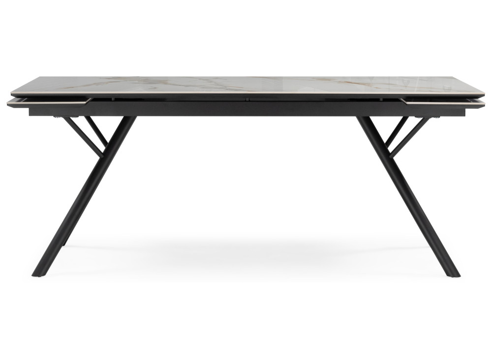 фото керамический стол раскладной woodville либерти золото черный кварц  621190 | 220svet.ru