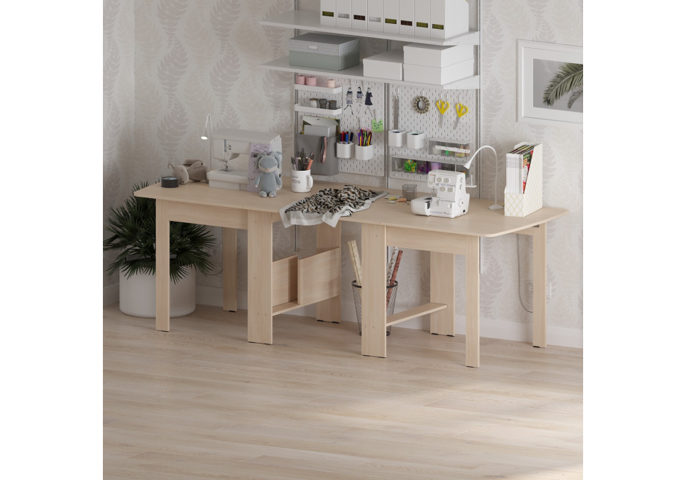 фото стол обеденный раздвижной woodville стк7 дуб молочный 295287 | 220svet.ru