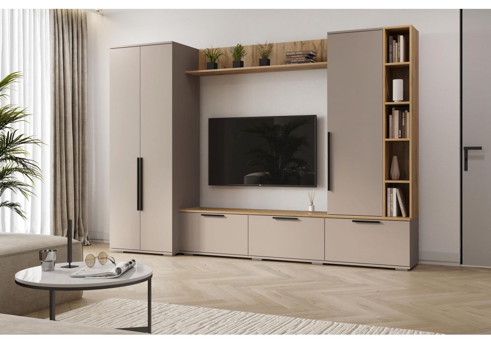 фото тв-тумба woodville филеста кашемир / дуб вотан 664894 | 220svet.ru