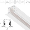 Миниатюра фото шинопровод трехфазный шестиконтактный встраиваемый 2м quattro/dali lightstar quattro/dali 503025-r-dali | 220svet.ru