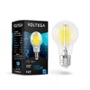 Миниатюра фото лампа светодиодная филаментная voltega e27 10w 4000к прозрачная vg10-а1e27cold10w-f 7101 | 220svet.ru