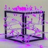 Миниатюра фото гирлянда нить с колпачком 10м фиолетовая 24в, 100 led, провод прозрачный пвх, ip65 ltc pst100cap-10-1pu | 220svet.ru