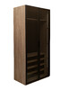 Миниатюра фото шкаф двухдверный с выдвижными ящиками garda decor gd-10012/1-3(тонировка) | 220svet.ru