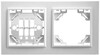 Миниатюра фото рамка 2-постовая feron белая pfr00900201 39055 | 220svet.ru