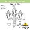 Миниатюра фото садово-парковый фонарь fumagalli artu bisso/anna 3+1 e22.158.s31.wxe27 | 220svet.ru