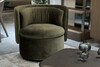 Миниатюра фото кресло поворотное велюр зеленый garda decor zw-06100 | 220svet.ru