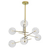 Миниатюра фото люстра на штанге delight collection globe mobile 6a gold | 220svet.ru
