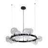 Миниатюра фото подвесная люстра crystal lux agata sp15 v2 black/transparente | 220svet.ru