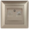 Миниатюра фото розетка компьютерная rj45 эра intro solo шампань 4-303-04 б0043385 | 220svet.ru