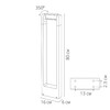 Миниатюра фото ландшафтный светильник arte lamp trapezio a2468pa-1bk | 220svet.ru