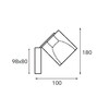 Миниатюра фото настенный светильник italline mrc0821w-1 black | 220svet.ru