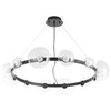 Миниатюра фото подвесная светодная люстра crystal lux bosque sp12 black/transparent | 220svet.ru