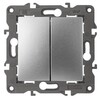 Миниатюра фото переключатель двухклавишный эра 10ax 250v 14-1106-03 б0034245 | 220svet.ru