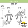 Миниатюра фото светильник уличный настенный fumagalli bisso/rut dn e26.131.000.axe27dn | 220svet.ru