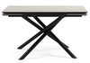 Миниатюра фото керамический стол раскладной woodville мэриан 120(180)х80 carmen light grey / черный 625719 | 220svet.ru