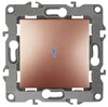 Миниатюра фото выключатель одноклавишный с подсветкой эра 12 10ax 250v 12-1102-14 б0019282 | 220svet.ru