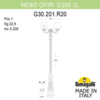Миниатюра фото парковый фонарь fumagalli nebo ofir/g300 2l g30.202.r20.wxe27 | 220svet.ru