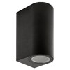 Миниатюра фото уличный настенный светильник uniel uul-p52a 2х6w/gu10 ip65 black ul-00010511 | 220svet.ru