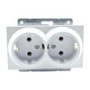 Миниатюра фото розетка 2к+з двойная mono electric despina/ larissa 16a 250v винтовое подключение слоновая кость 500-000104-120 | 220svet.ru
