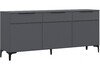 Миниатюра фото тв-тумба woodville иадама 3-ств. графит / графит софт 674704 | 220svet.ru