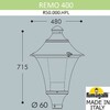 Миниатюра фото уличный фонарь на столб fumagalli remo r50.000.000.lxh27 | 220svet.ru