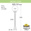 Миниатюра фото садовый светильник-столбик fumagalli mizar.r/g250 g25.151.000.vxe27 | 220svet.ru