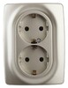 Миниатюра фото розетка эра 12 2x2p e schuko со шторками 16a 250v 12-2108-04 б0036445 | 220svet.ru