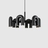 Миниатюра фото подвесная светодиодная люстра inodesign fanny black 6 40.8055 | 220svet.ru