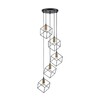 Миниатюра фото подвесная люстра ideal lux ice sp5 nero | 220svet.ru
