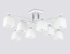 Миниатюра фото потолочная люстра на штанге ambrella light traditional loft tr tr303043/8 wh | 220svet.ru