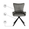 Миниатюра фото стул на металлокаркасе поворотный woodville chicago light gray / black 15830 | 220svet.ru