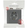 Миниатюра фото розетка эра arktik 16-2102-06 с заземлением 2p+e schuko со шторками 16а-250в графит б0070429 | 220svet.ru