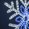 Миниатюра фото светодиодная снежинка &quot;кристалл&quot; ø0,7м бело-синяя, дюралайт на металлическом каркасе, ip65 ltc lc-13093 | 220svet.ru