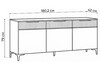 Миниатюра фото тв-тумба woodville иадама 3-ств. графит / графит софт 674704 | 220svet.ru