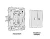 Миниатюра фото двухклавишный выключатель с самовозвратом с подсветкой ambrella volt quant alfa ma324060 | 220svet.ru