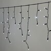 Миниатюра фото гирлянда бахрома 3,1 x 0,5 м белая 220в, 120 led, провод черный каучук 2,3мм, ip65 ltc eco120-1-2w | 220svet.ru