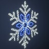 Миниатюра фото светодиодная снежинка &quot;кристалл&quot; ø0,7м бело-синяя, дюралайт на металлическом каркасе, ip65 ltc lc-13093 | 220svet.ru