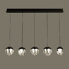Миниатюра фото подвесной светодиодный светильник delight collection md24001033-5b black/clear | 220svet.ru