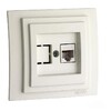 Миниатюра фото розетка компьютерная rj45 mono electric larissa 6 кат белый 103-191905-125 | 220svet.ru