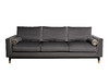 Миниатюра фото диван трехместный велюровый серый с кантом garda decor madrid-memory-colt1003+colt030 | 220svet.ru