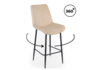 Миниатюра фото барный стул вращающийся woodville седа 360 бежевый (zd 210) / черный 632600 | 220svet.ru