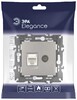 Миниатюра фото розетка эра elegance 14-3110-16 rj45+tv, титан б0065768 | 220svet.ru