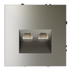 Миниатюра фото розетка компьютерная встраиваемая двойная rj45+rj45 кат.6 voltum s70 vls060204 (шелк) | 220svet.ru