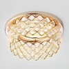 Миниатюра фото встраиваемый светильник ambrella light crystal d9070 g/cl | 220svet.ru