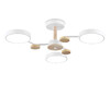 Миниатюра фото потолочная светодиодная люстра на штанге ambrella light linetech fl fl4855/3 wh/wd | 220svet.ru